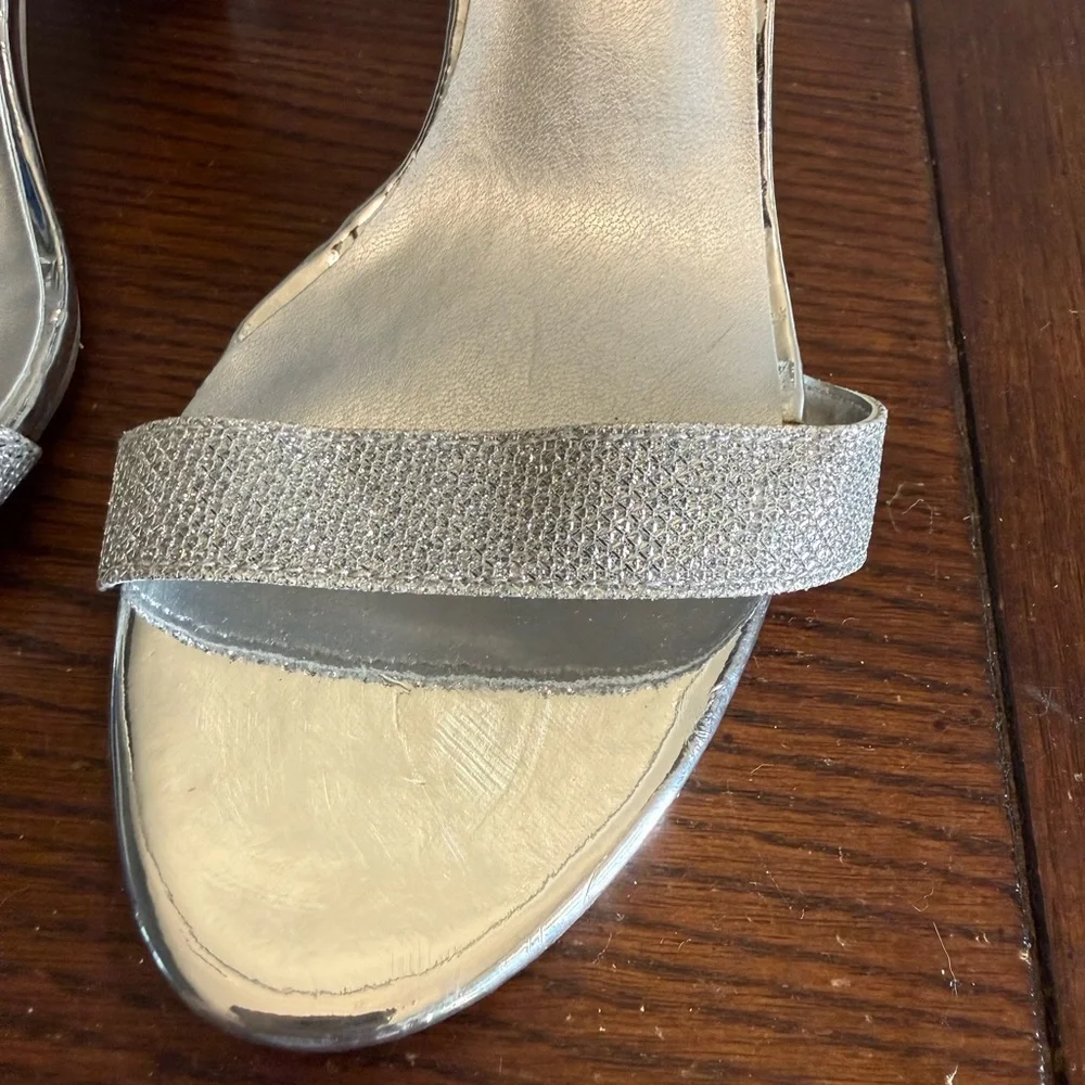 Bandilino Silver Block Heel Sandals New‎ 8.5